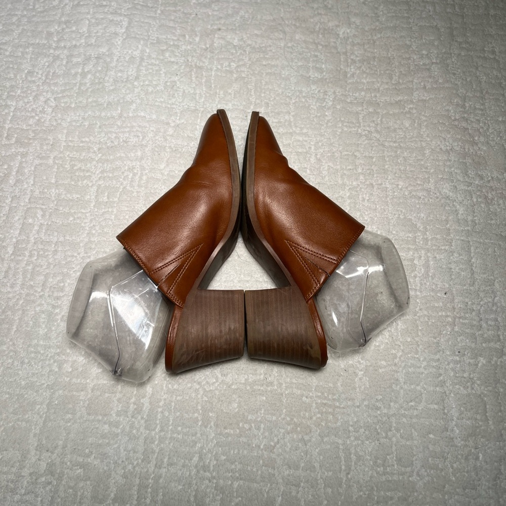 Loft light brown slip on mules clogs block heel faux leather 8 boho - Picture 4 of 11